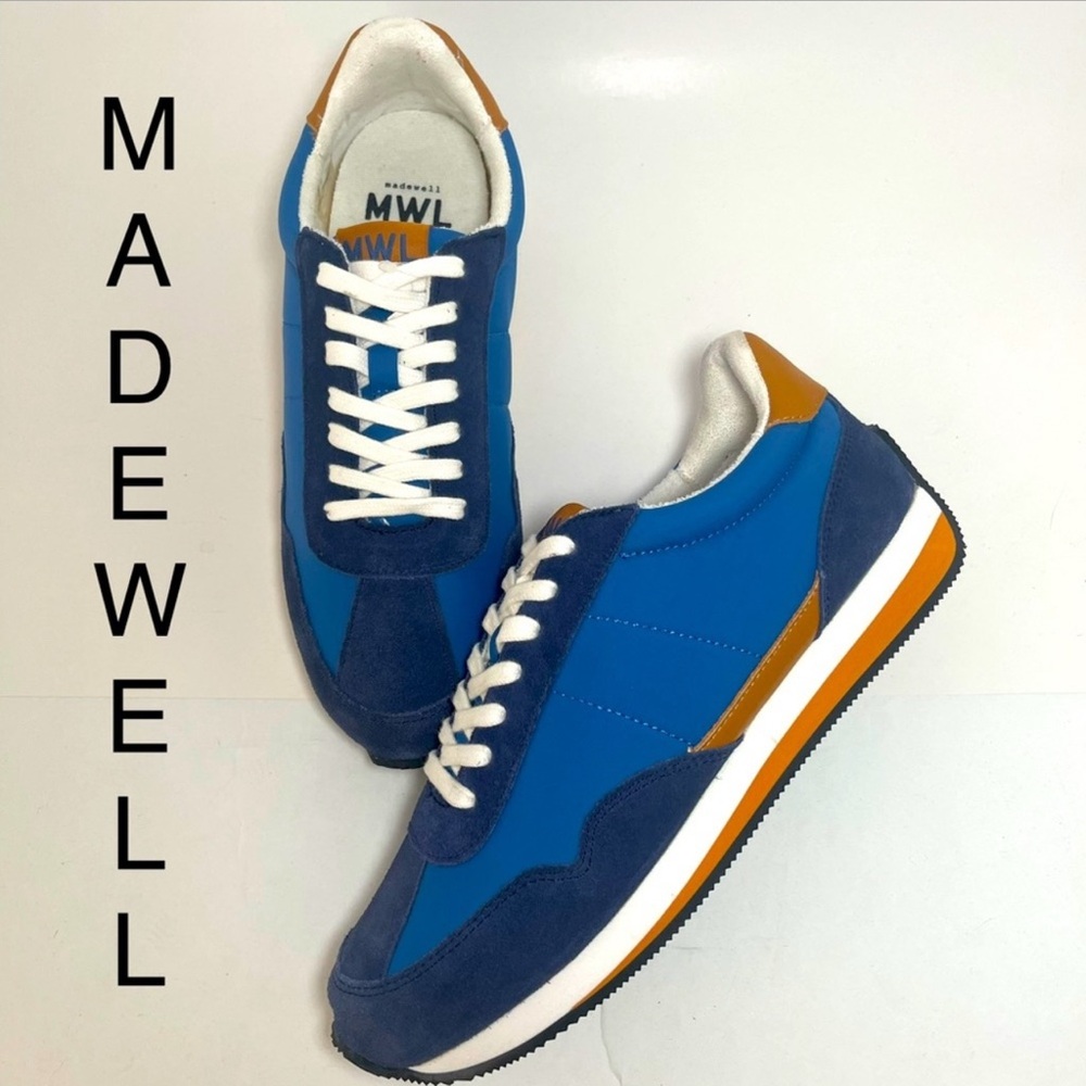 MADEWELL League Sneakers in Washed Nubuck and Suede SIZE W 7 - M 5.5